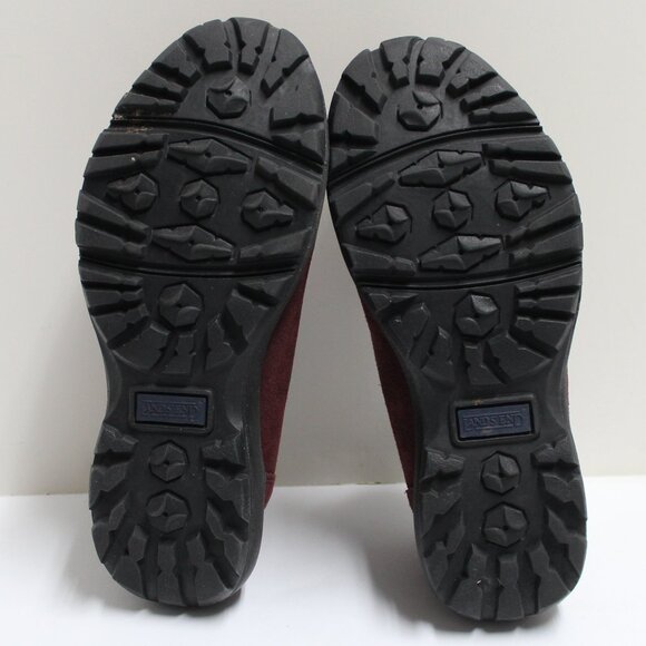 Land’s End 6 1/2B Women's Burgundy and Black Sole Slip On Shoes With Pull On Tab - Picture 5 of 11